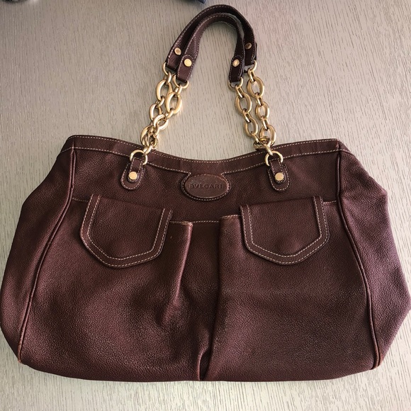 BVLGARI Handbags - Bvlgari tote leather bag Size 18” x 12” x 5”